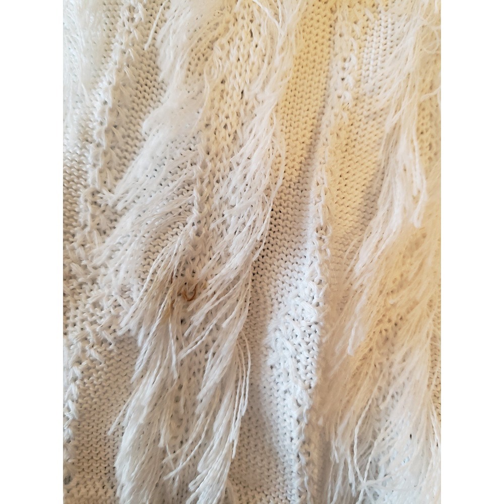White Fuzzy Cardigan - Picture 7 of 7